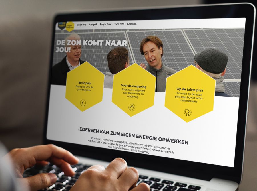 nieuwe website Vrijopnaam Zonneparken